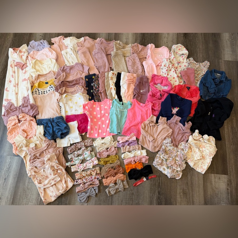 Large baby girl 3-6 month clothing lot- Gap, Carter’s, Cloud Island, Old Navy